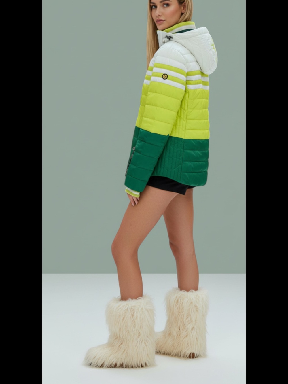Women’s Goat Hair Winter Boots in Cream